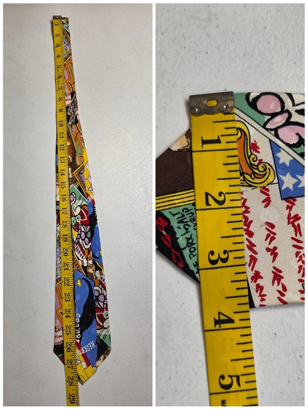 Nicole Miller Vintage 90s Colorful Pop-Art Silk Tie Men's Necktie